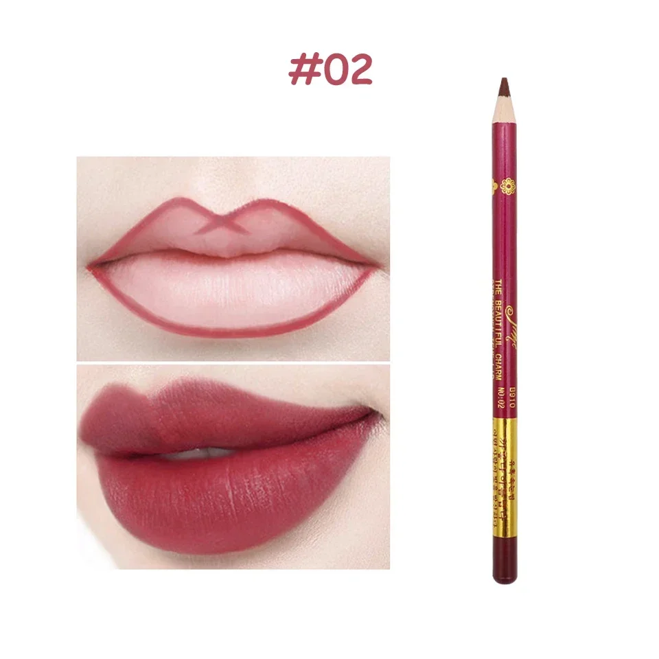 1PC Wasserdicht Matte Lip Linie Stift Für Lippen Eyeliner Erröten Make-Up Langlebig Tattoo Lippenstift Skizze Farbstoff Tönung Liner Bleistift