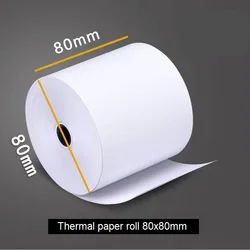 2 Rollen Thermopapier 80 x 80 Supermarkt-Kassiererpapier 80 mm Lebensmittel-Take-up-Druckpapier Bank-Gutschein-Nummernpapier 80 x 80