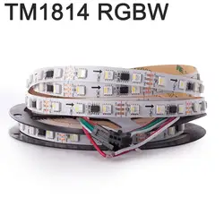 Tira de luces LED con Chip 4 en 1, cinta de píxeles inteligente programable, direccionable, DC12V, 24V, TM1814, RGBW, RGBWW, SMD 5050, 5m, 60LED/M, IP20, IP67