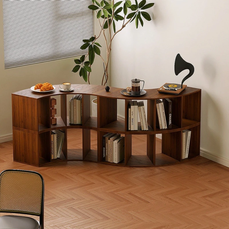 creative wavy arc bookcase corner module household floor-to-ceiling bookshelf high-end mobili per la casa saldi home furniture
