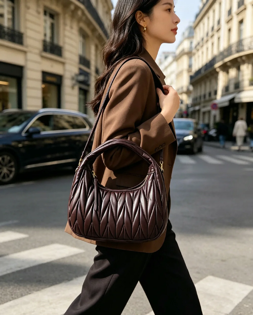 designer womens hobo small handbag Crossbody one shoulder underarm fashion casual cloud bag wallet