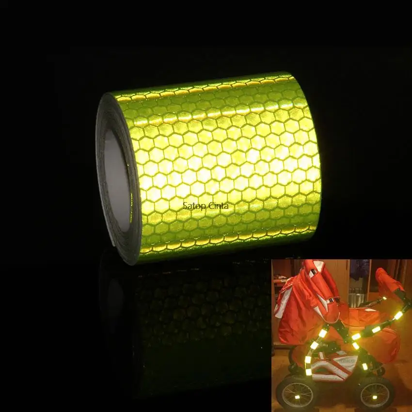 5CMx3M Orange White Fluorescent Yellow Reflective Stickers Waterproof Luminous Strips Car Motorcycle Tapes Reflectors For Things