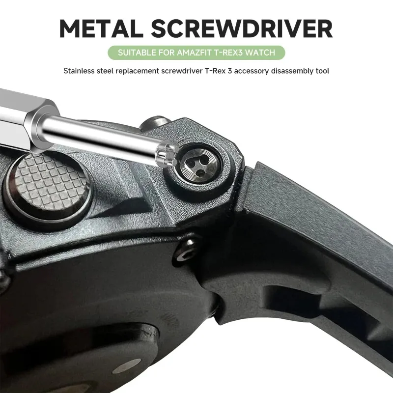 Metal Watch Band Adapter/ Clasp/ Connector for AMAZFIT T-Rex 3 Smartwatch Comes with Remove Screwdriver Smartwatch Accessories
