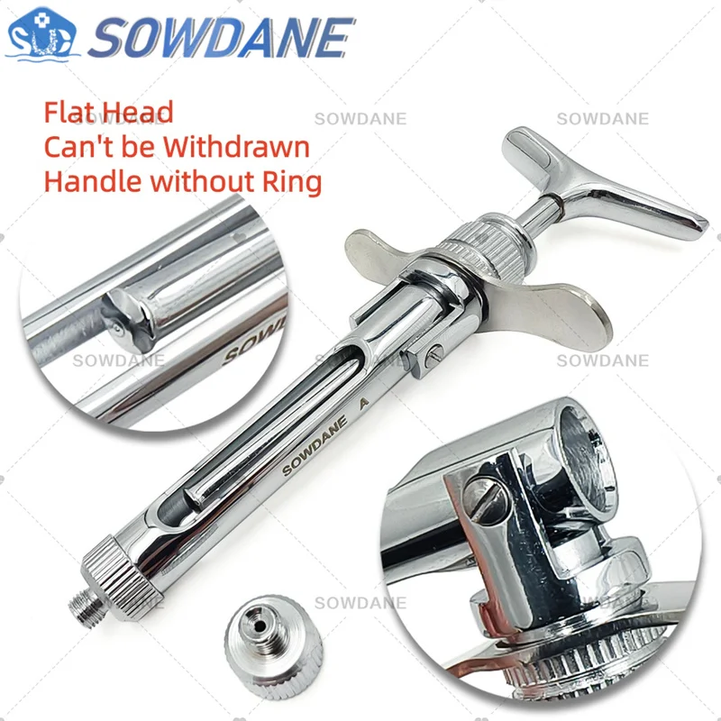 Popular Stainless Steel Syringe Anesthesia Syringe Dental Material Dental Aspirating Syringe Dentist Surgical Instruments