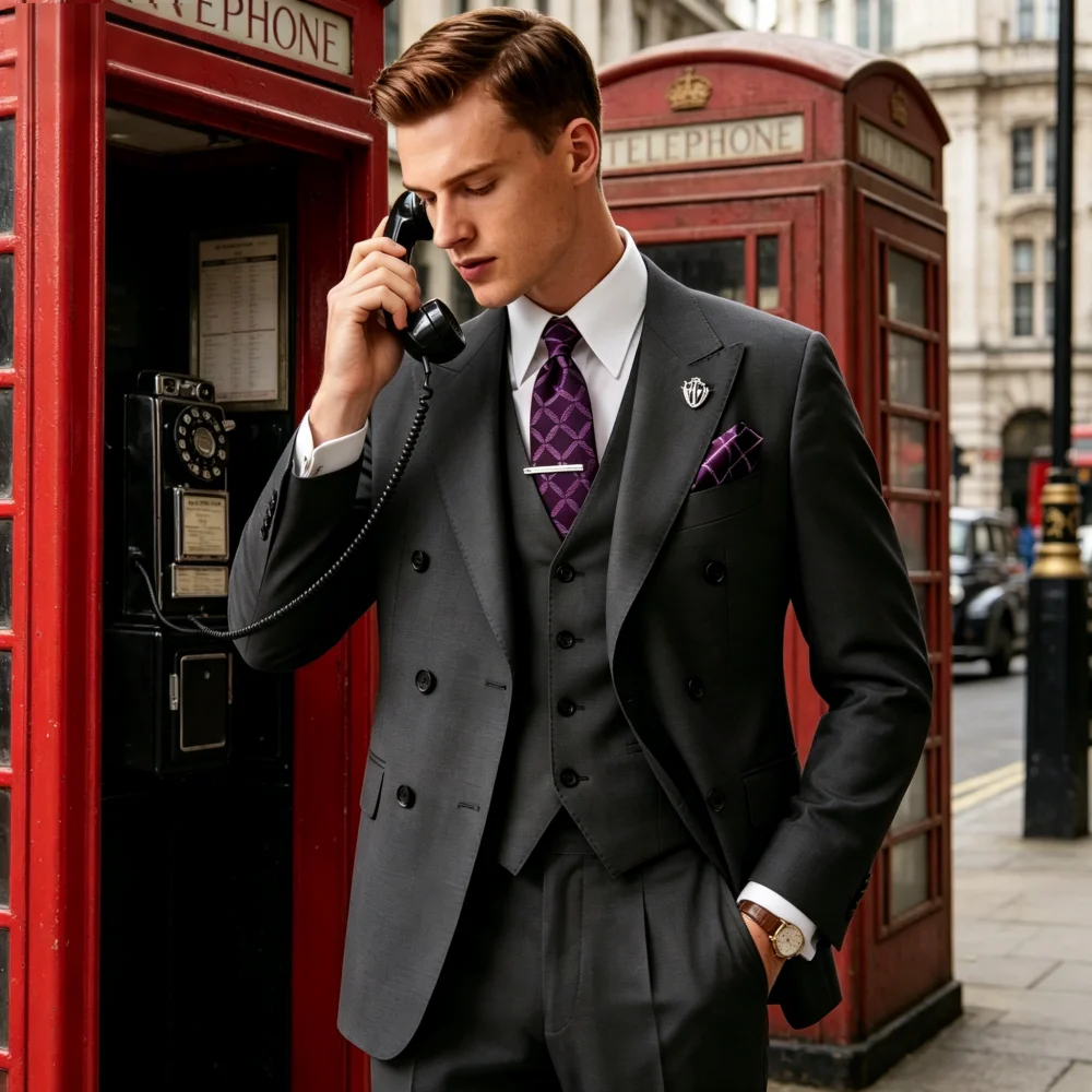 

Элегантный мужской бежевый костюм-тройка в турецком стиле (пиджак + жилет + брюки) — комплект для стройного силуэта