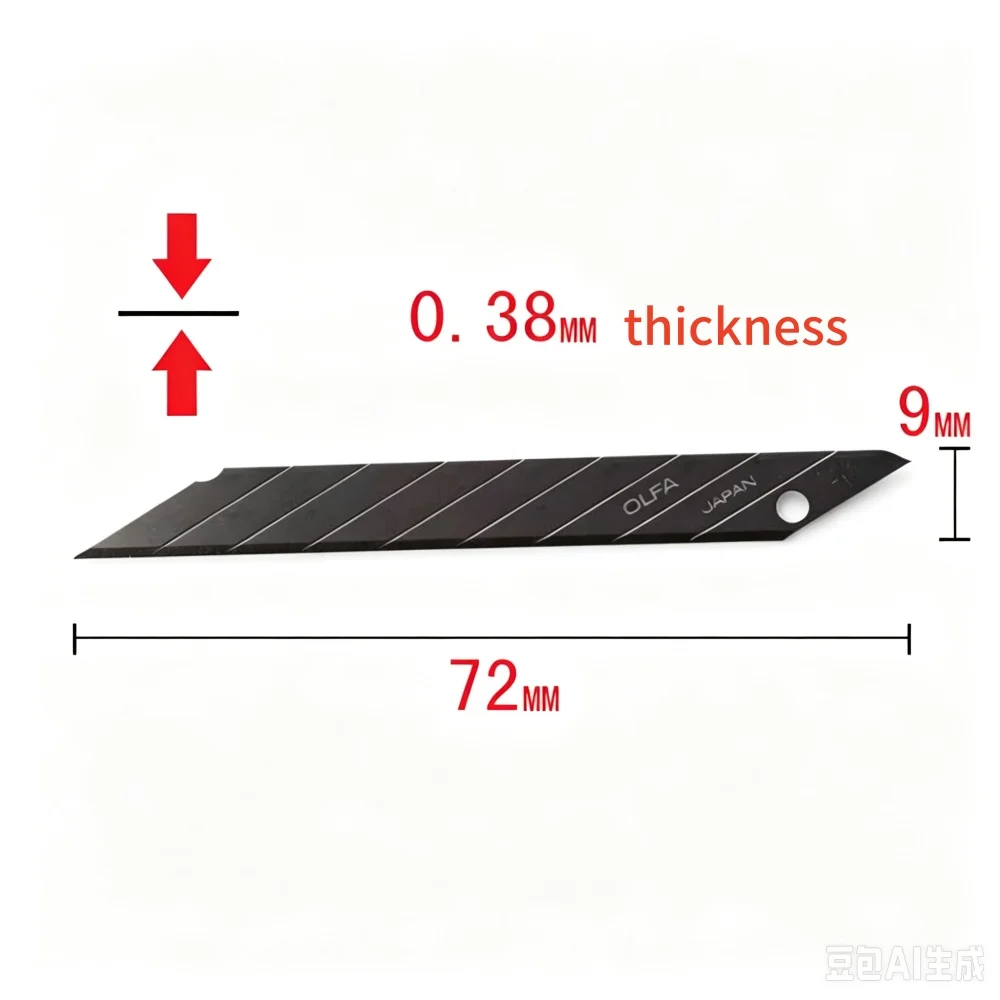 DKB‑10 Small Utility Cutter Blades, 30‑Degree Angle Replacement Blades, 9mm Engraving Cutting Blades for Film Sticker Cutting