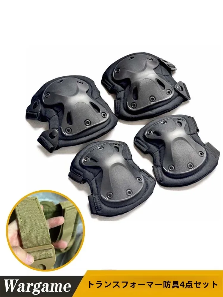厚みのある戦術用ダイヤモンド膝肘パッドセット-スポーツトレーニング、アウトドアキャンプ、旅行活動、ミリタリーファングッズ用