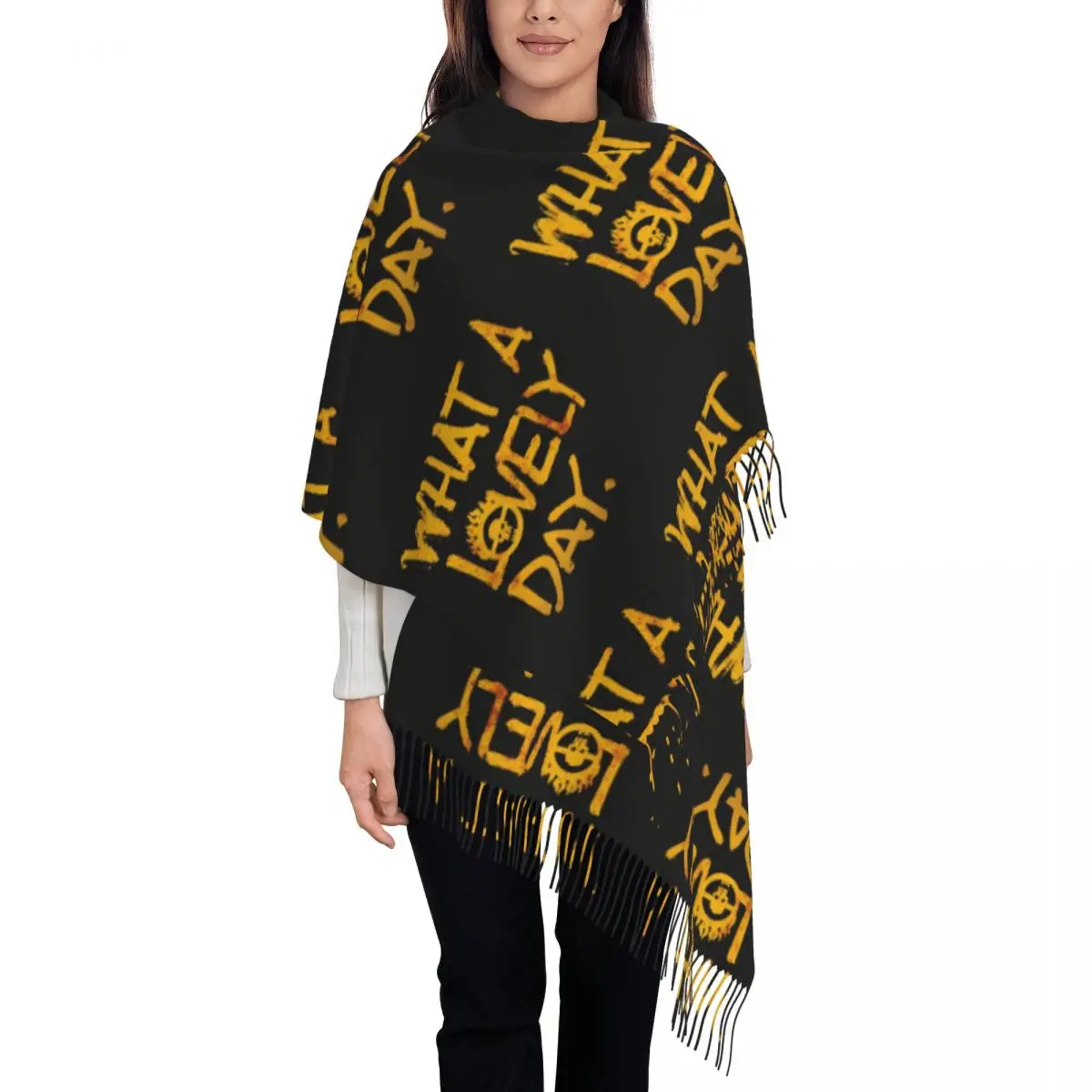 Mad Max Fury Road What A Lovely Day Scarf Tassel Scarves Women Soft Warm Shawls and Wraps Long Fall Winter Shawl Wrap