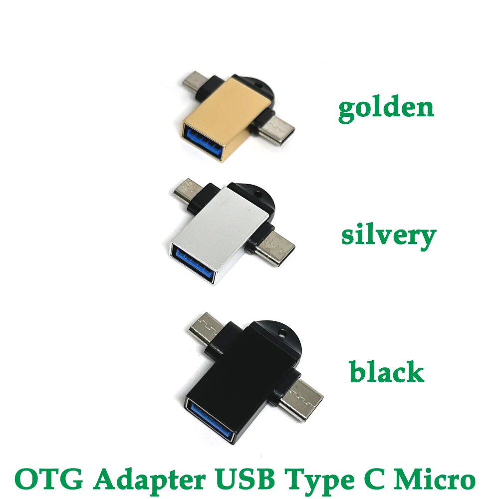 

1/10PCS OTG Adapter USB Type C Micro USB 2 in 1 Android Mobile Phone Convertor U Disk Tablet OTG Connector USB3.0 OTG For Xiaomi