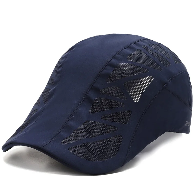 Unisex SPORTS Brief Gedruckt Schnell trocknende Baseball Kappe Sonnenhüte Outdoor Sommer Atmungsaktive Mesh Sonnenschirm Kappen Baskenmütze Visier Golf Hut – Detail 5