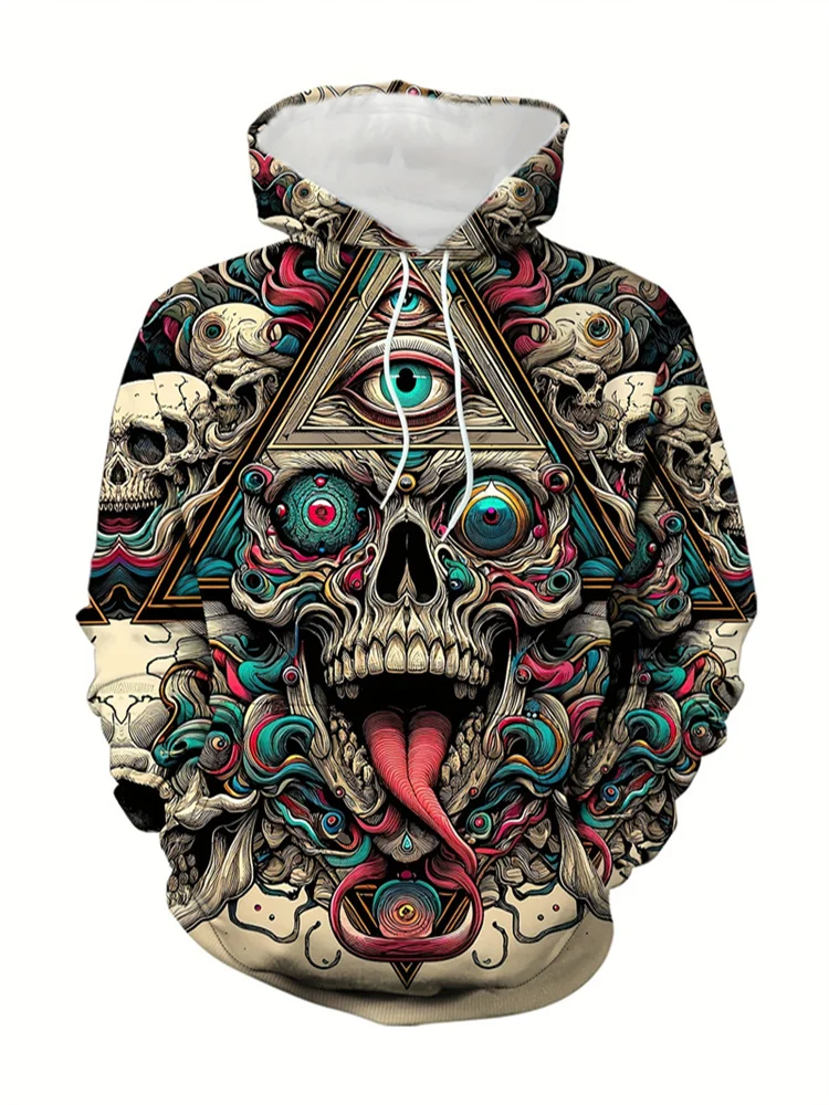 

Retro Style Hoodies Skull 3D Printed Men‘s Women’s Hooded Sweatshirts Oversized Y2k Harajuku Pullover Tracksuit Unisex Clothin