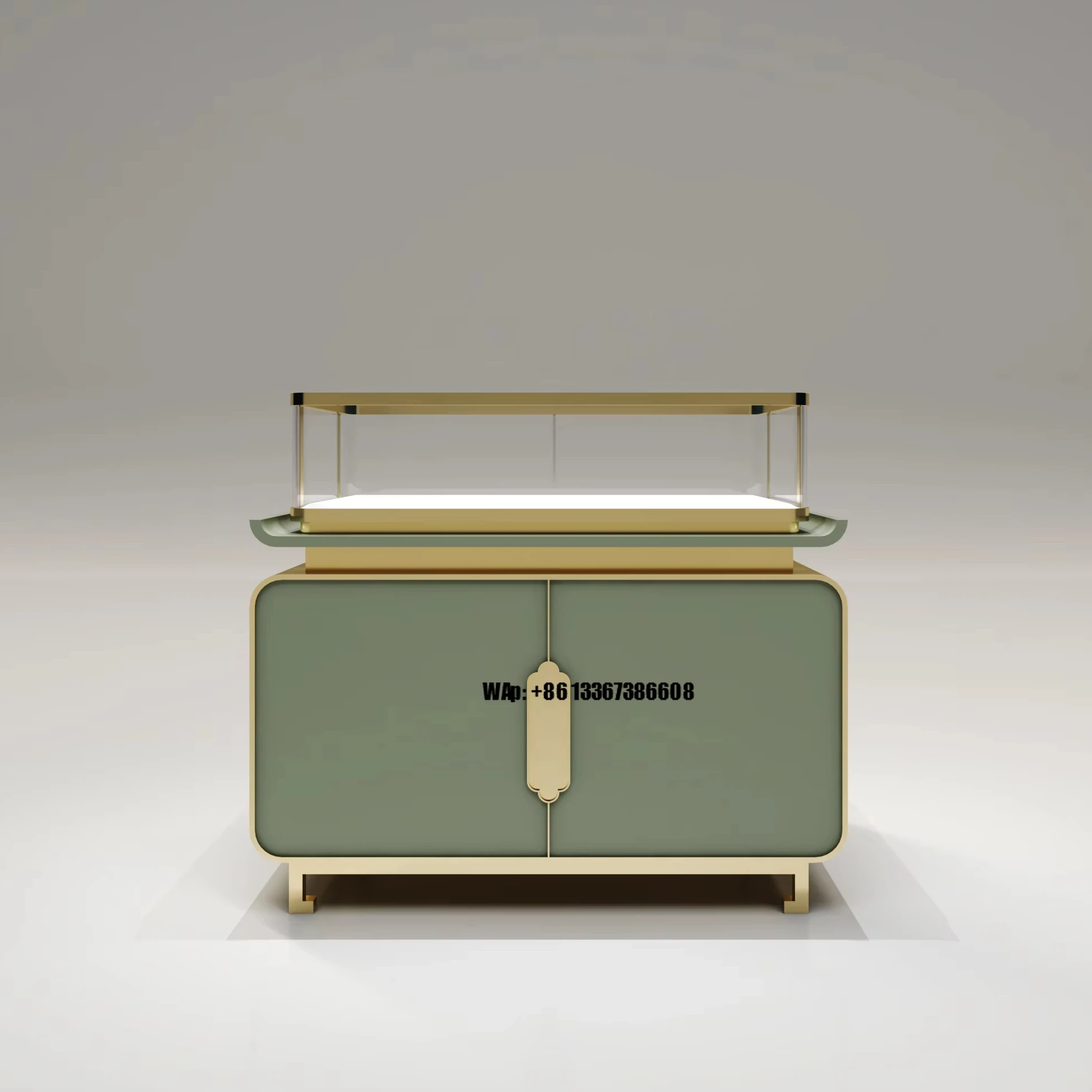 

Hot Sale Modern European Style Metal Jewelry Showcase Custom Design Shop Table Showcase