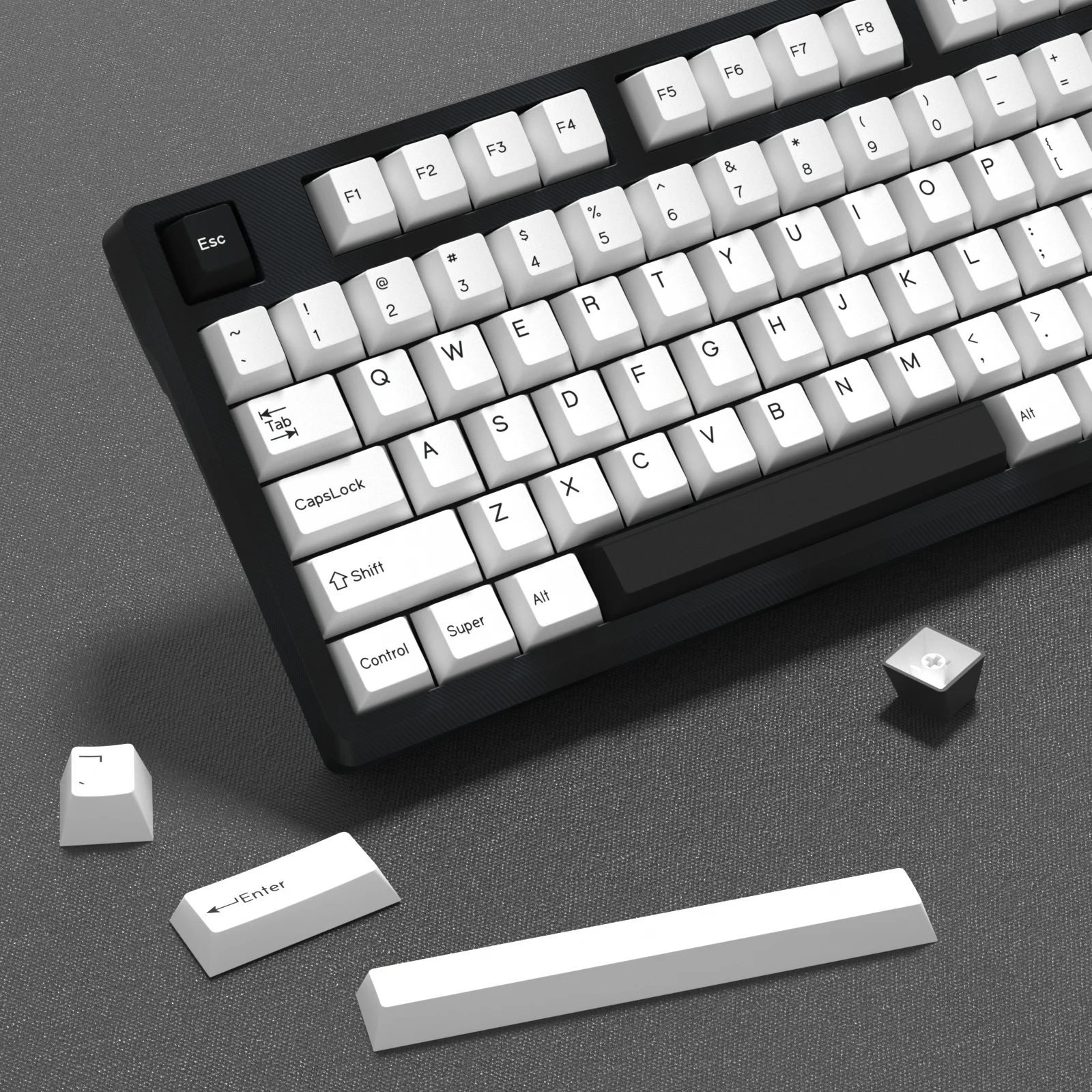 Imagem -03 - Kbdiy-gmk Box Keycaps 176 Teclas Pbt Double Shot para Teclado Mecânico Keycap Branco Conjunto Completo para Switch mx Gmk61