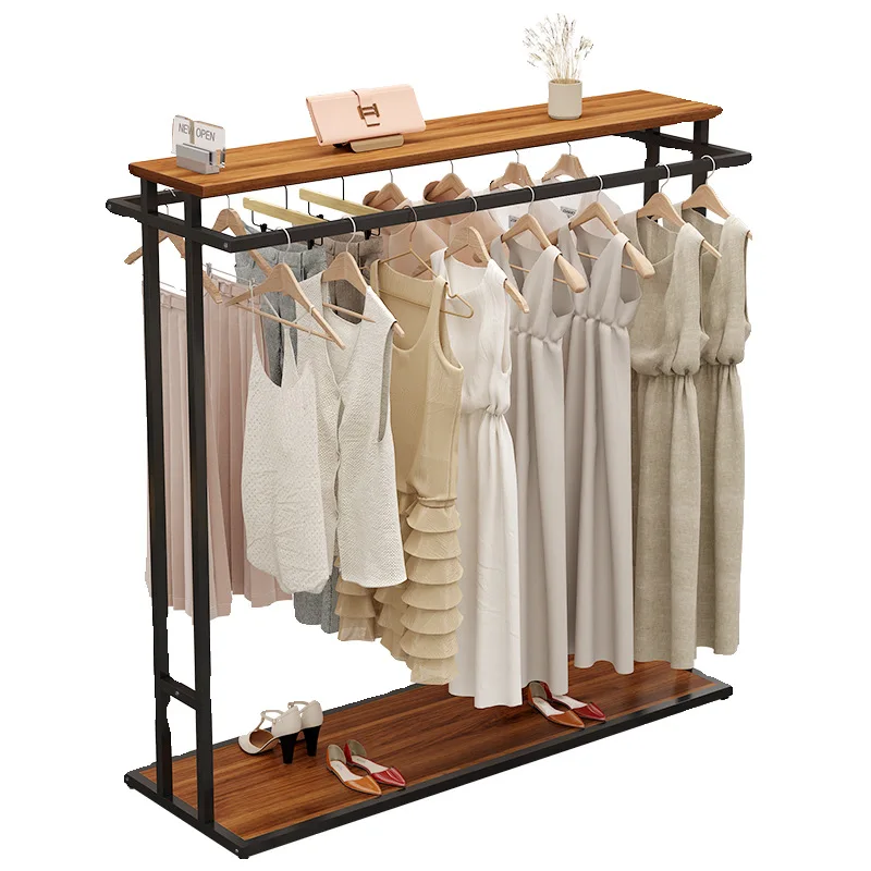 

Clothing store display rack Floor-to-ceiling store Double row hanger Nakajima display stand Pants storage Middle clothes rack