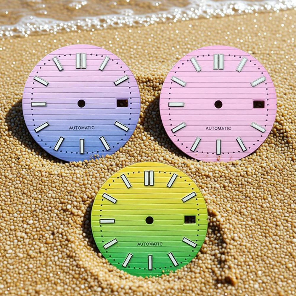 

30.5mm NH35 Dial Custom Logo Dial Green Luminous for Nautilus NH35 Movement Watch Accessories Repair Tools