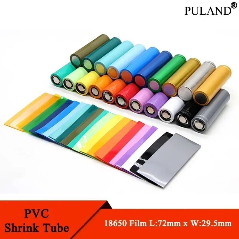 

20/50/100/300pcs PVC Heat Shrink Tube 18650/21700/26650 Lipo Battery Wrap Precut Insulated Film Cover Lipo Battery Sleeve Casing