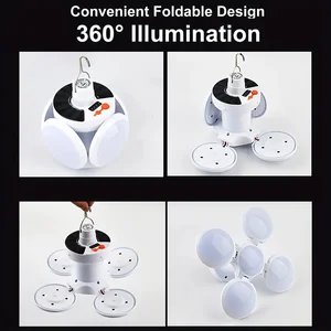 Fener kamp için güneş taşınabilir usb şarj edilebilir açık çadır ışığı ampul katlanabilir led ampuller futbol askısı 6 Büyük satış, güneş enerjili kamp için fener - №4