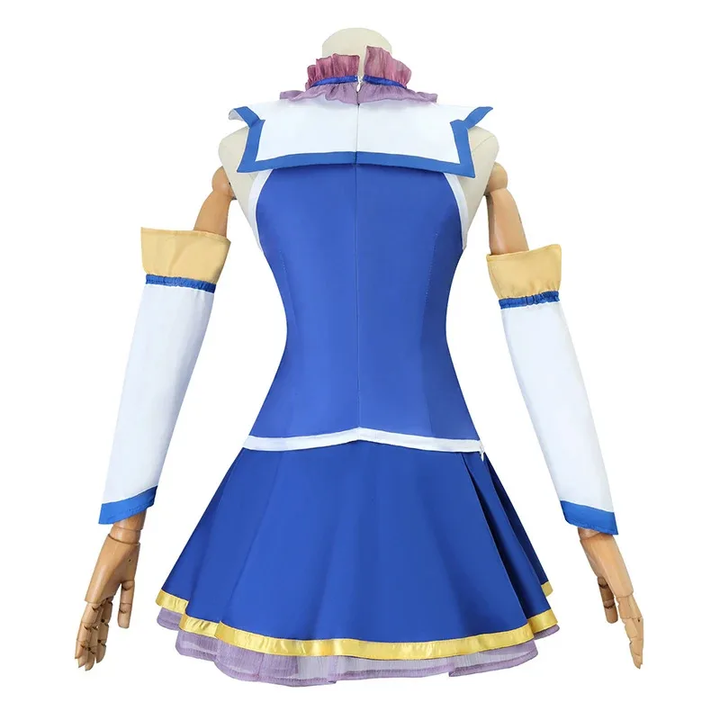 Aqua Cosplay Konosuba La Benedizione di Dio su Questo Meraviglioso Mondo Costume Parrucca Donne Anime Comic Halloween Party Giochi di ruolo Outfitsf