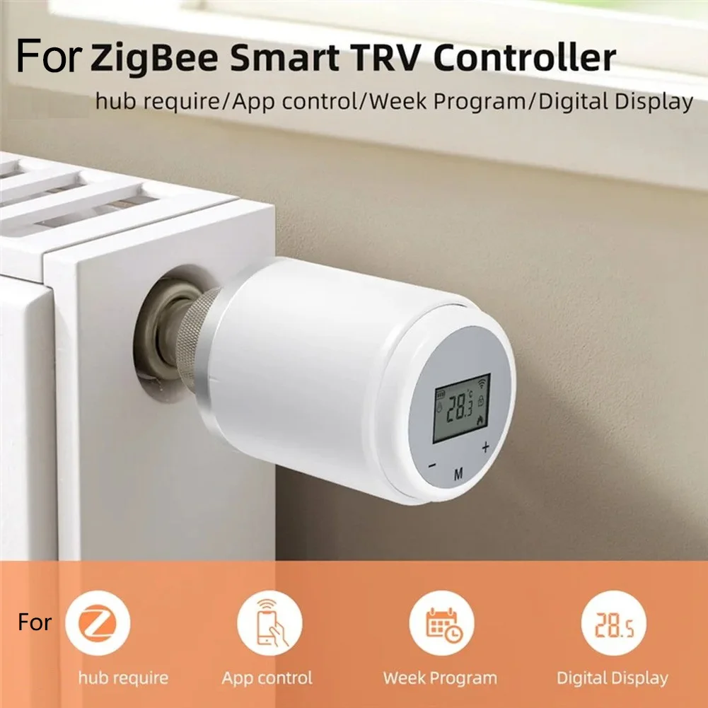 

Термостатический клапан, термостат, привод радиатора для Zigbee, умный программируемый температурный термостатический клапан радиатора Tuya