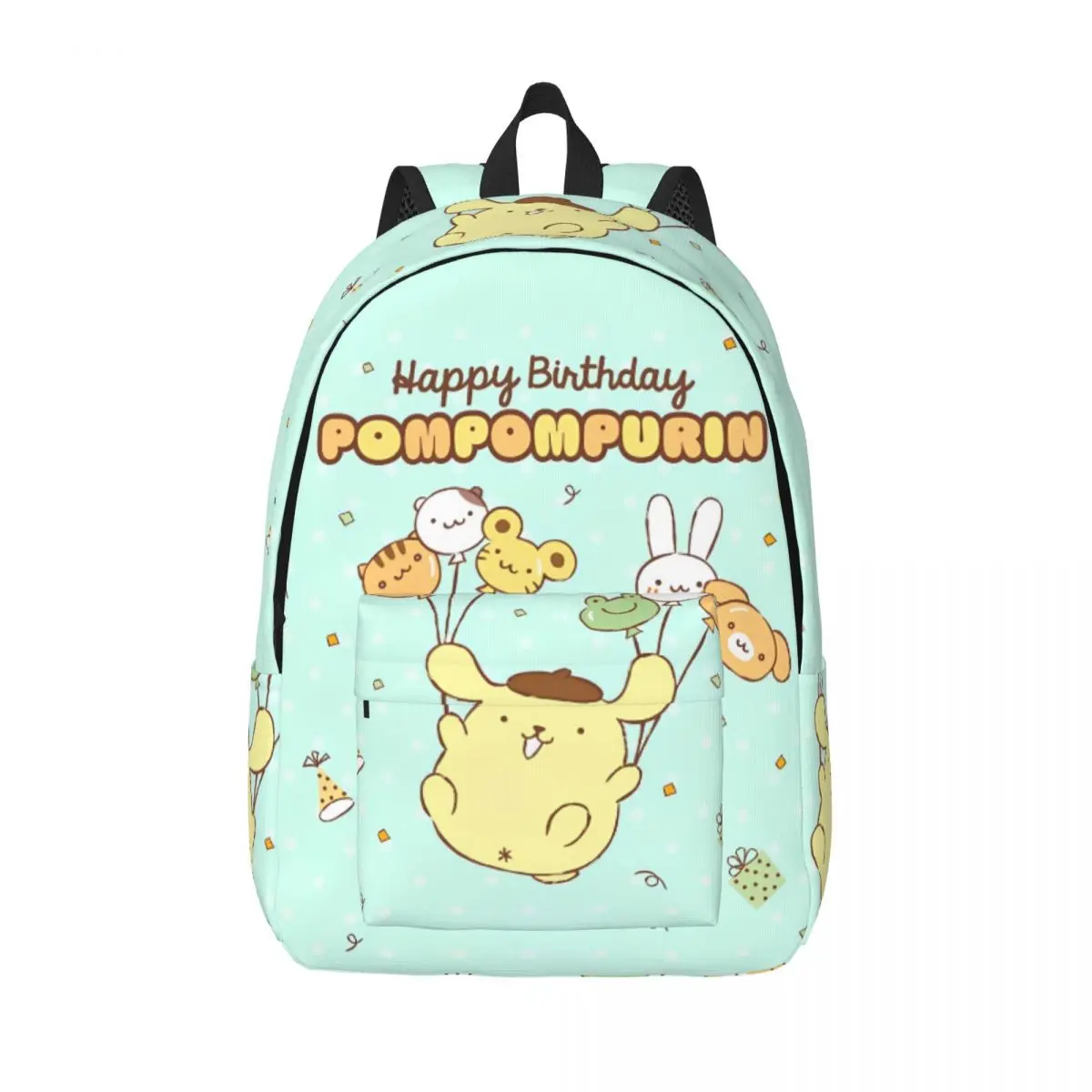 

Pompompurin Happy Birthday Cartoon Teenage Backpack Sports School Hiking Travel Cute Kawaii Daypack Men Women Laptop Canvas Bags