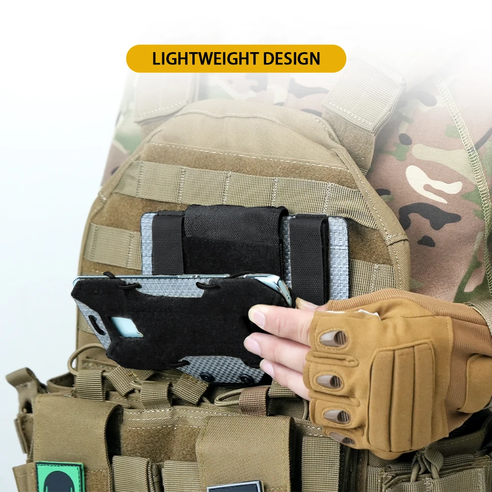BOOIU MOLLE Foldable Navigation Board Airsoft Mobile Phone Holder Mount Airsoft Hunting  Tactical Vest Chest Outdoor Gear view 4