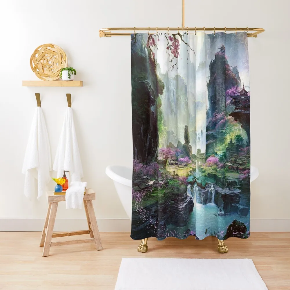 

Calming & Refreshing nature vibe merchandise Shower Curtain Bathroom Fabric For Shower Curtain