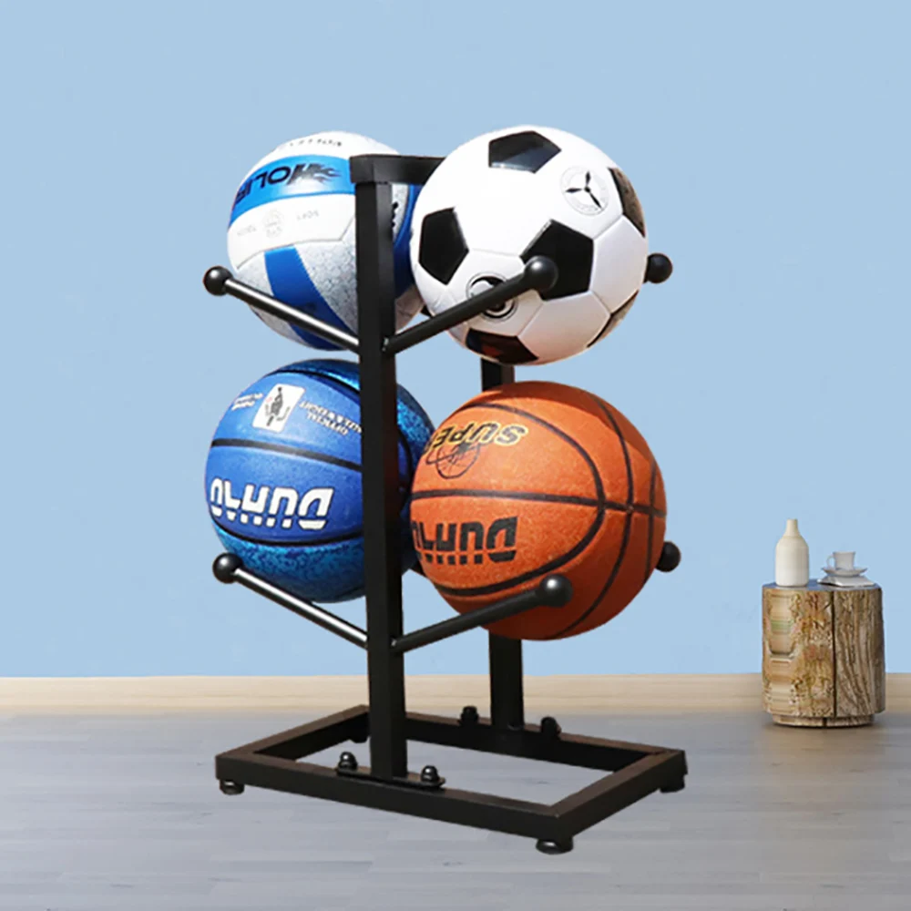 2/4-layer Basketball Football Storage Rack Volleyball Display Organizer Iron Metall Holder