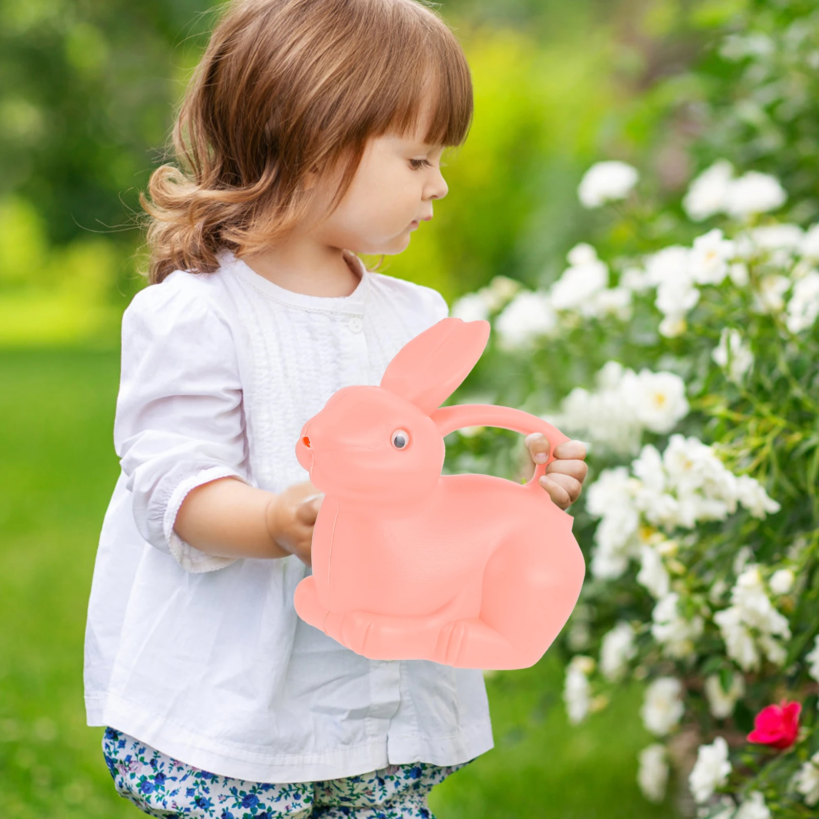 علبة سقاية بلاستيكية، غلاية رش أرنب للأطفال، وعاء لطيف على شكل حيوان، حديقة خارجية، متين وآمن، مادة ممتازة على شكل أرنب #3