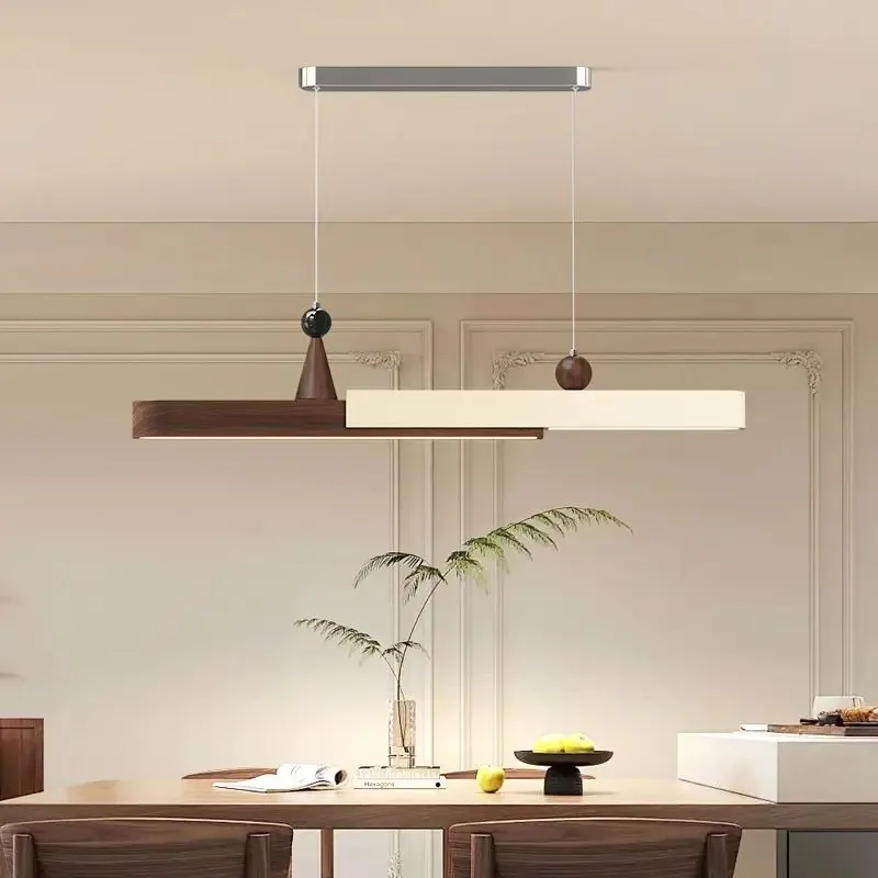 

MZISOSOD for Puri walnut colored pendant light modern minimalist dining room chandelier bar counter lighting one line ceiling