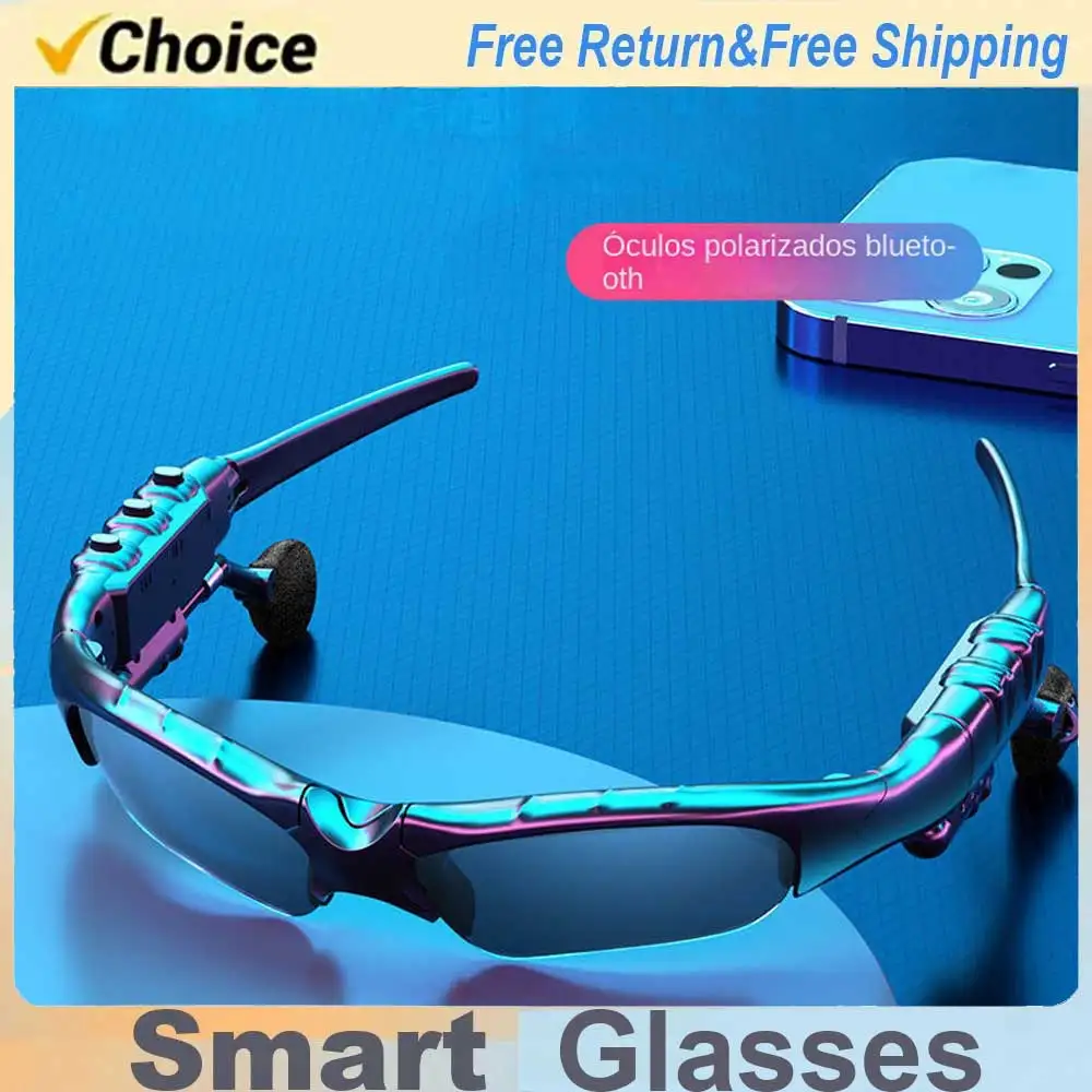 Bluetooth 5.0 Smart Glasses Music Player Sport Driving Glasses Bluetooth Sunglasses Smart Glasses for Men Women Fit Android IOS