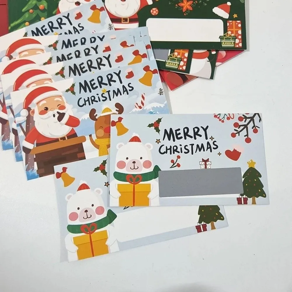 30 Set Write‑In Christmas Scratch Off Cards Self-Scratchable Cartoon Themed Xmas Interactive Game Cards DIY‑Handcraft