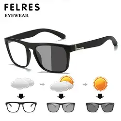 Classic Square Photochromic Reading Glasses For Men Clear Lens Presbyopic Glasses Outdoor Sports Sunglasses +1.25 +1.50 +1.75