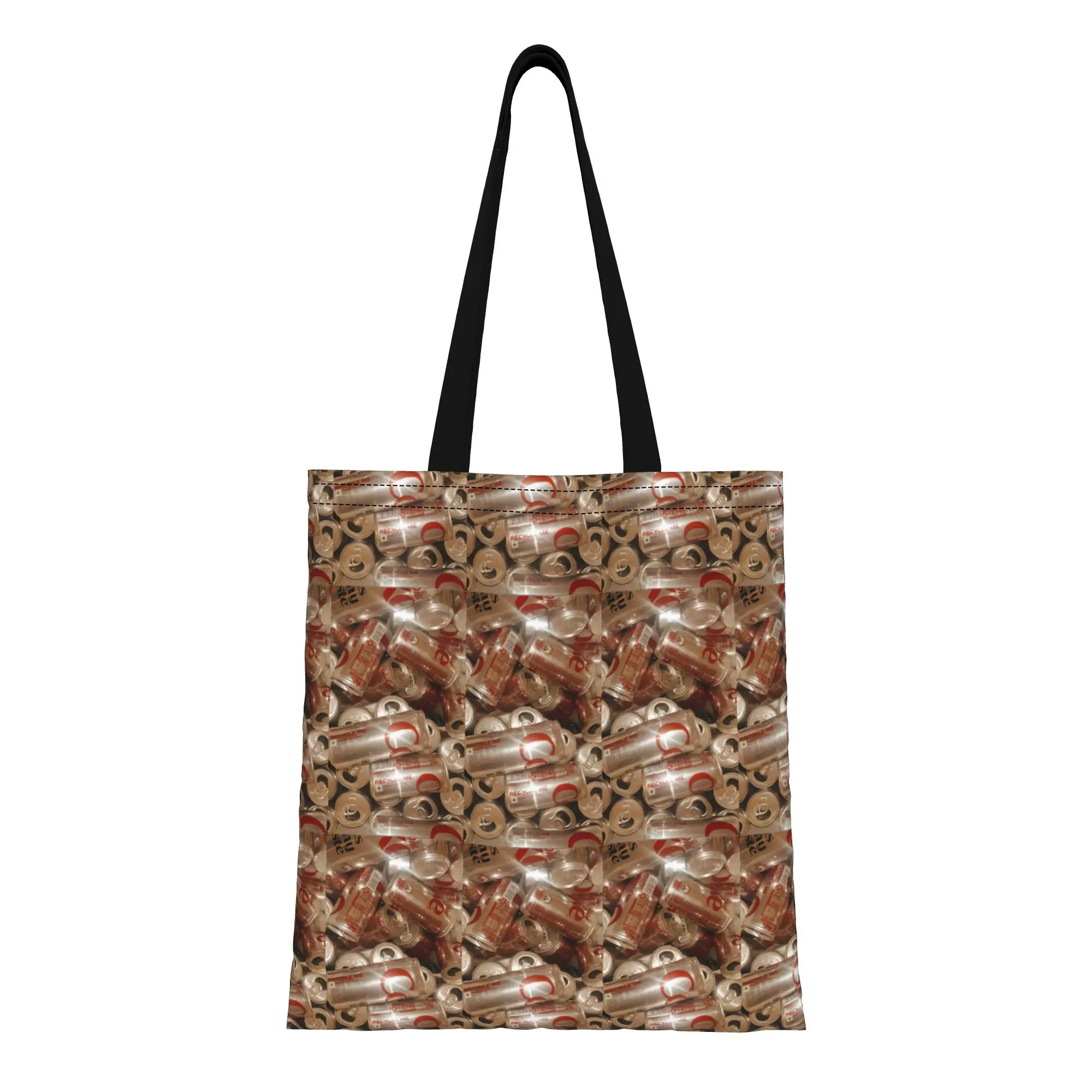 

Сумка-шоппер из канваса dDiet Coke Recycle Me Can Pile, идеально подходит для покупок, путешествий, активного отдыха, прочная сумка через плечо