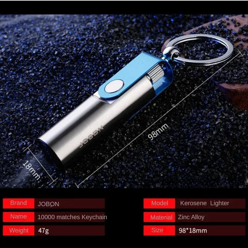 10000 Matches Keychain Kerosene Lighter Torch Cigarette Lighters Smoking Accessories Creative Portable Windproof Fire For Men