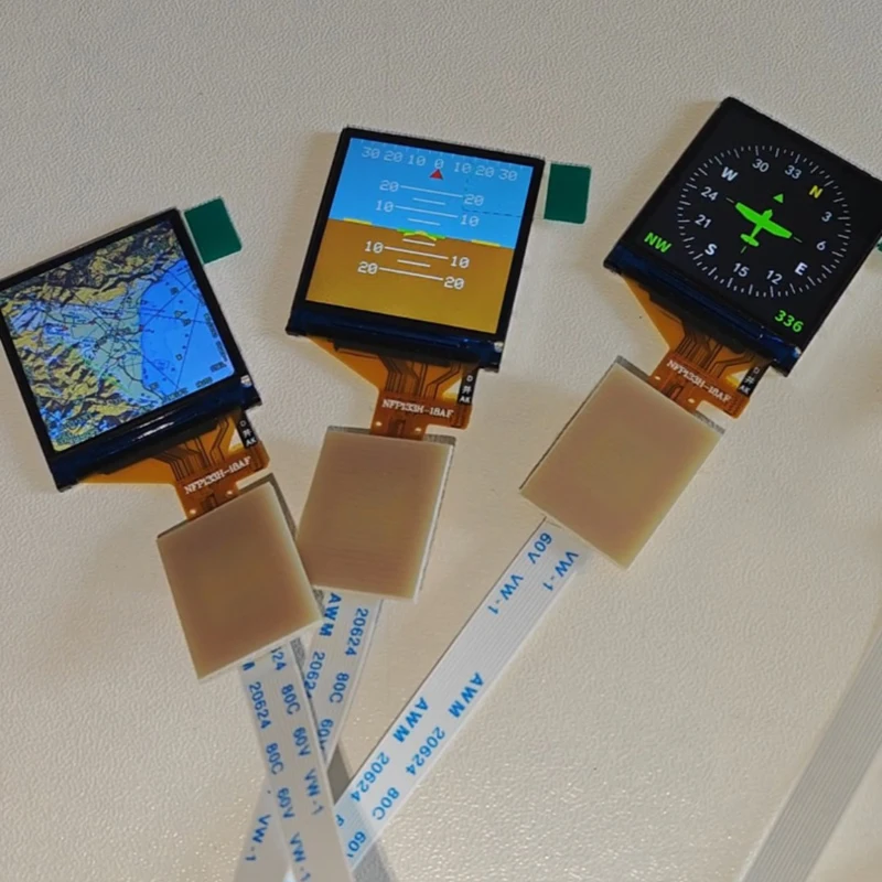 

1Set 3.8-5.2V Simulated Cockpit Instrument Panel 1.3inch Display Screen Modified Accessory for RC Fixed-Wing Airplane/Car Model