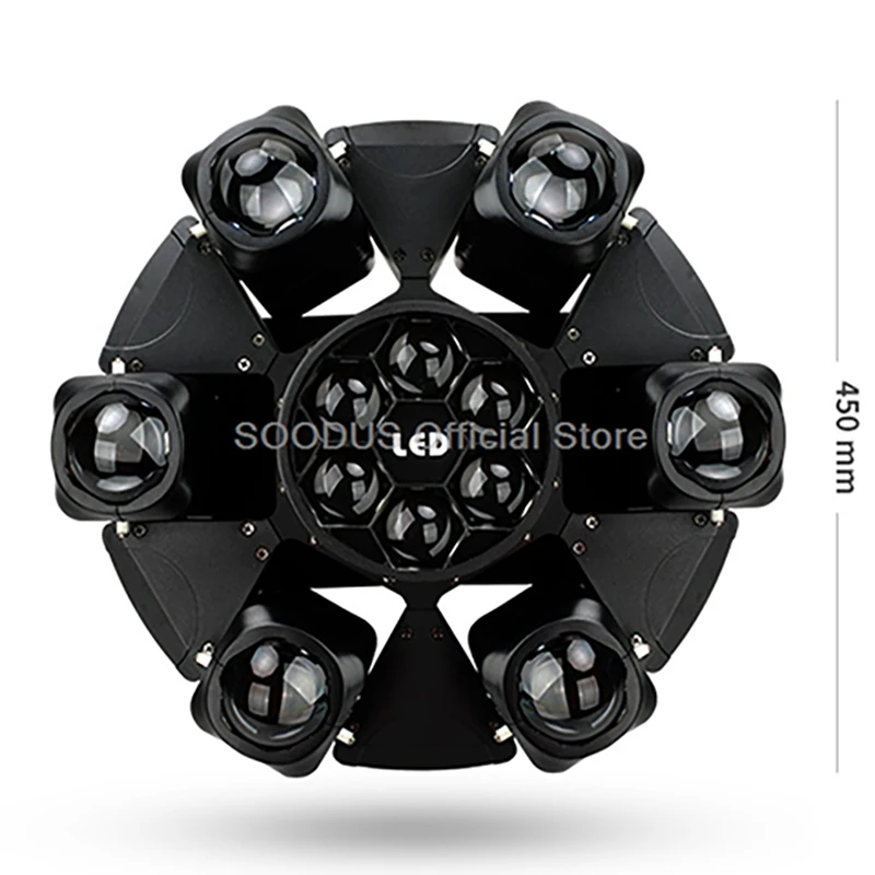 

Zoom Moving Head Light Rotating Beam Light RGBM With 6 Eyes DMX512 Controlled Audience Atmosphere Light for Disco DJ Stage Show