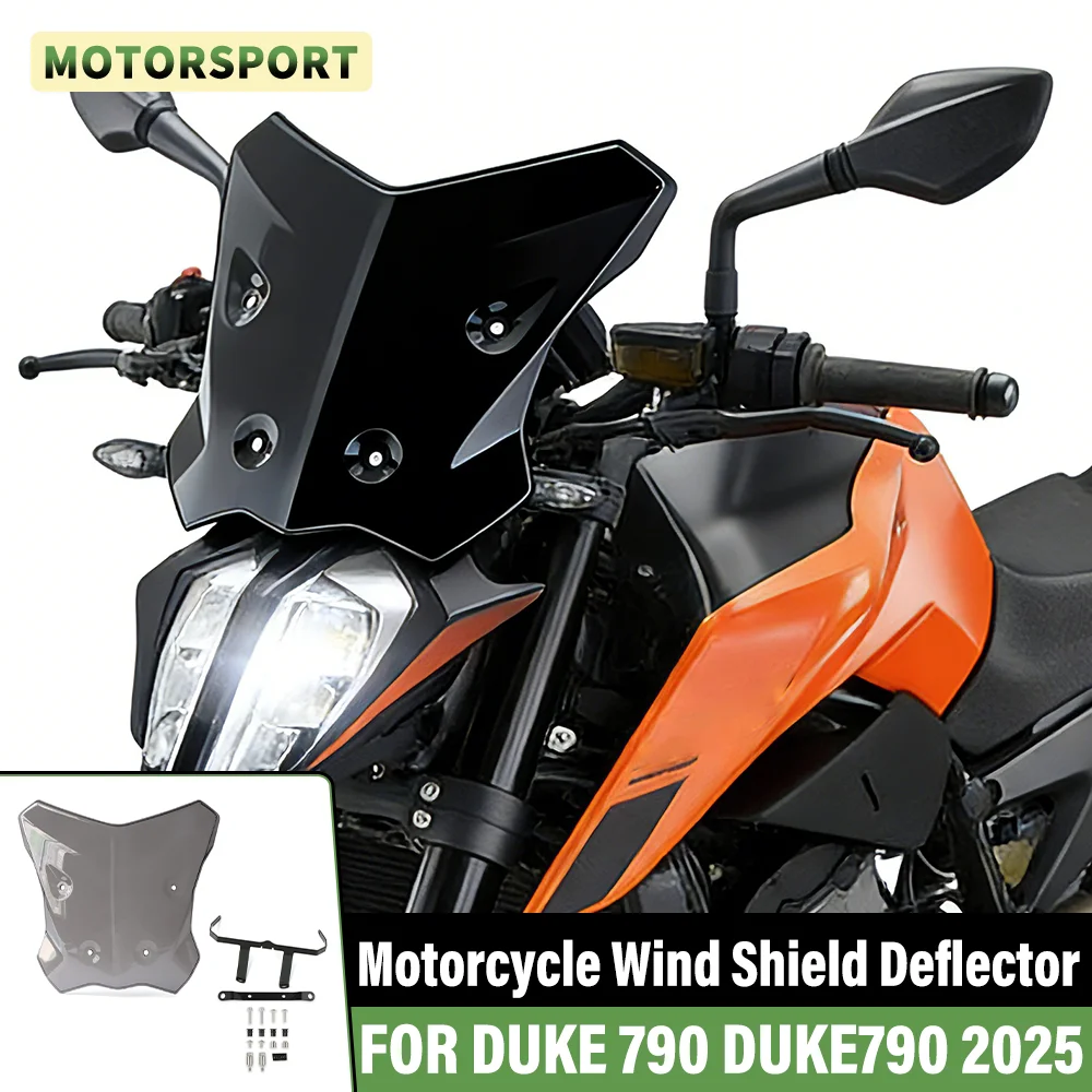 

FOR DUKE 790 DUKE790 Duke790 2025 Motorcycle Front Windscreen Windshield Sport Screen Protector Wind Deflector Visor Accessories