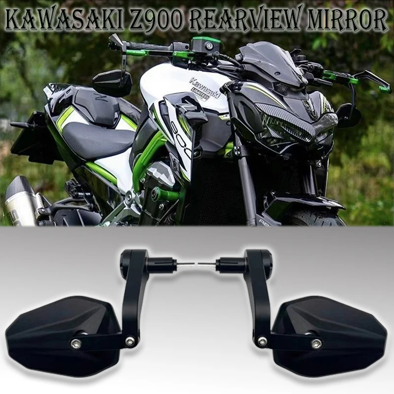 New Z900 Rearview Mirror For Motorcycle Kawasaki Z800 Z900 Z1000 ZH2 Z1000R Z400 CNC Aluminum Side Handlebar Folding Mirrors