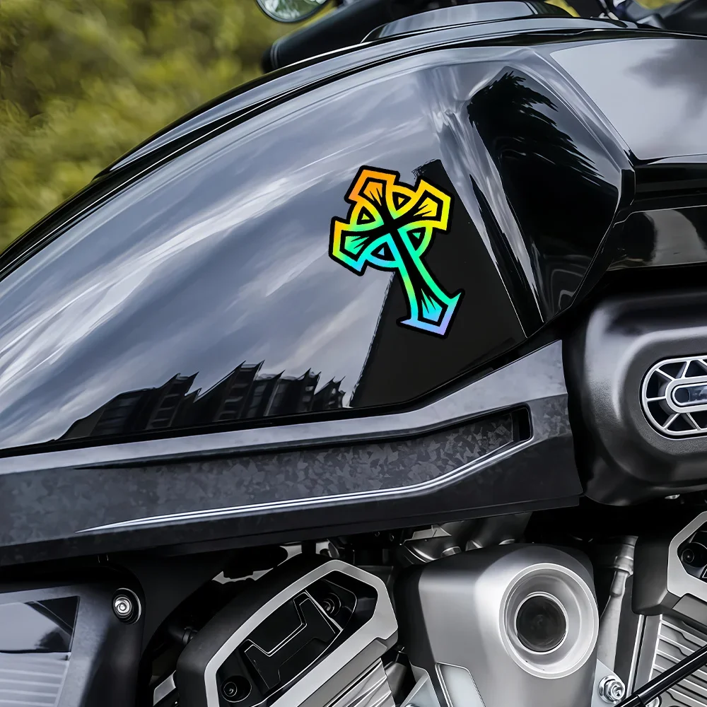 Tribal Cross Vinyl Sticker Waterproof Decal for Car Bumper Window Motorcycle Tank Fairing Laptop Bike Helmet Decor
