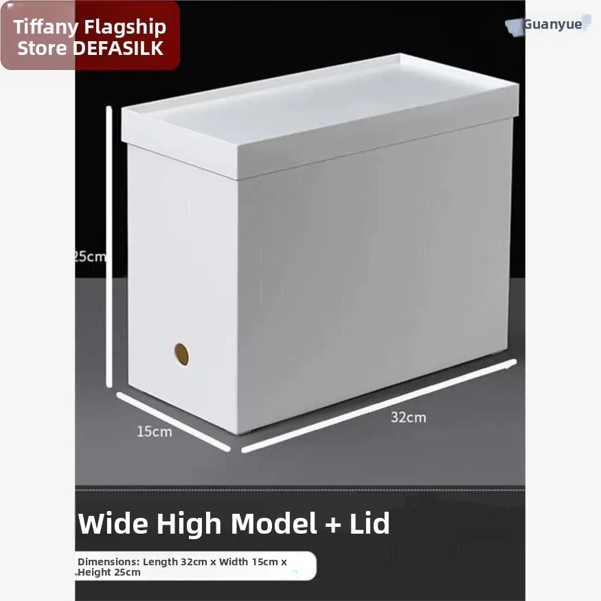 

Long Narrow Plastic Storage Box Square Office Organizer 15cm Wide Desktop Storage Box Thin Type for Office Supplies