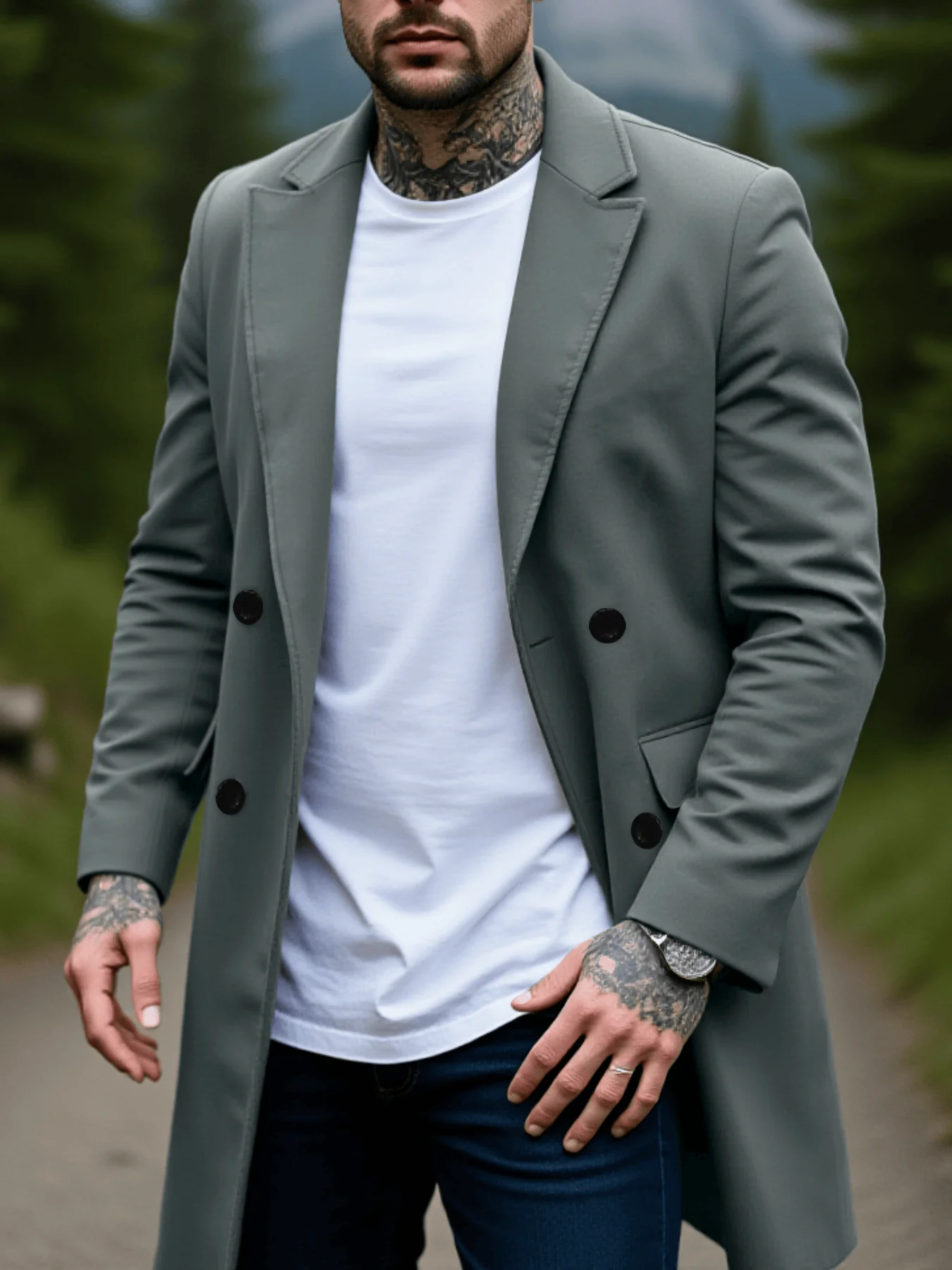 Thumbnail 3 - #14 Trending Mens Wool Blend Overcoats Right Now