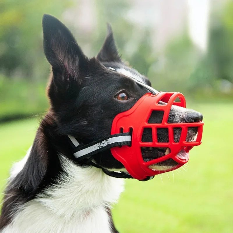 Soft Silicone Pet Dog Muzzle Anti-biting Chewing Mask Breathable Basket Dog Muzzle Durable Strong Mask Muzzle pet Dog Supplies