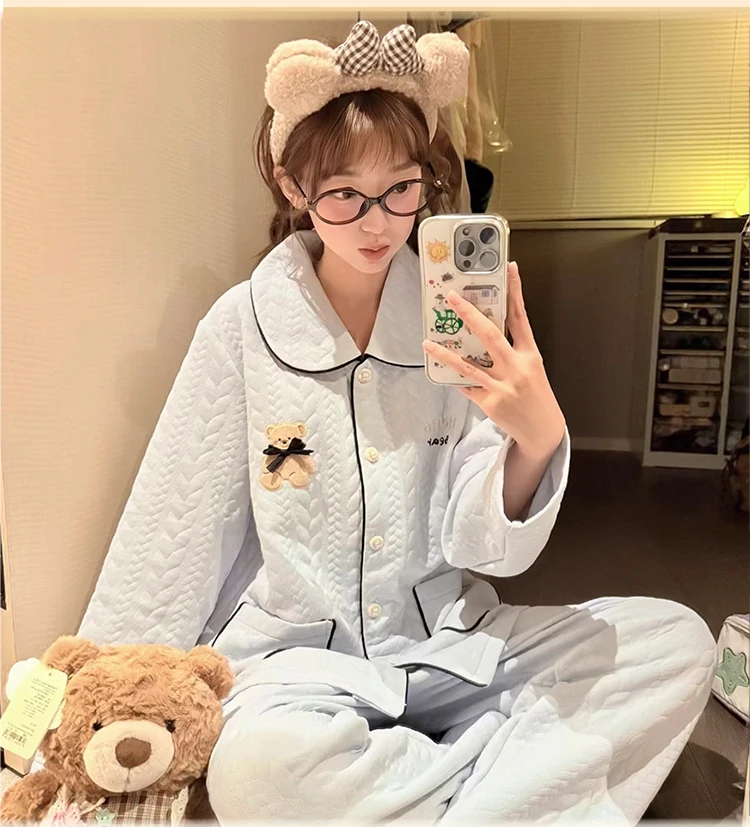 

Pajama Sets Fluffy Women Autumn Design Orange Chic Vintage Modern Bamboo Loungewear Homewear Daily Sleeping Comfortable Warm Ins