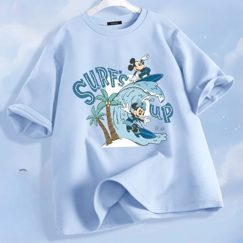 

Высококачественная летняя футболка из мягкого хлопка с принтом для женщин и девочек, свободного кроя, больших размеров, с коротким рукавом, для родителей и детей, коллекция 2026 года