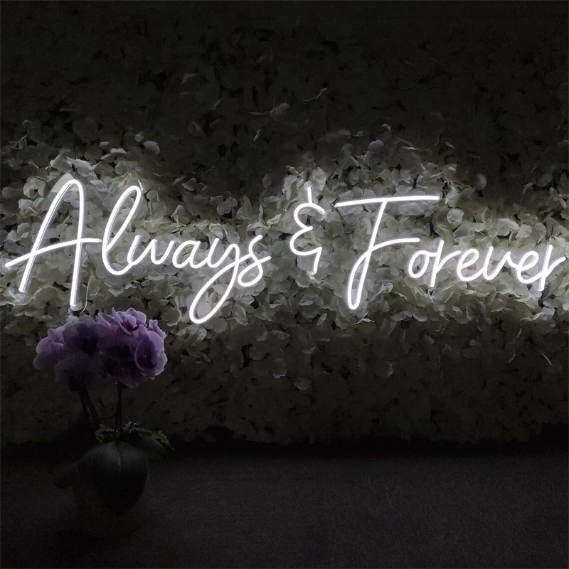 Always Forever Custom Neon Sign Light Wedding Proposal Personalized Gift Led Party Bedroom Home Club Wall Decor Gift