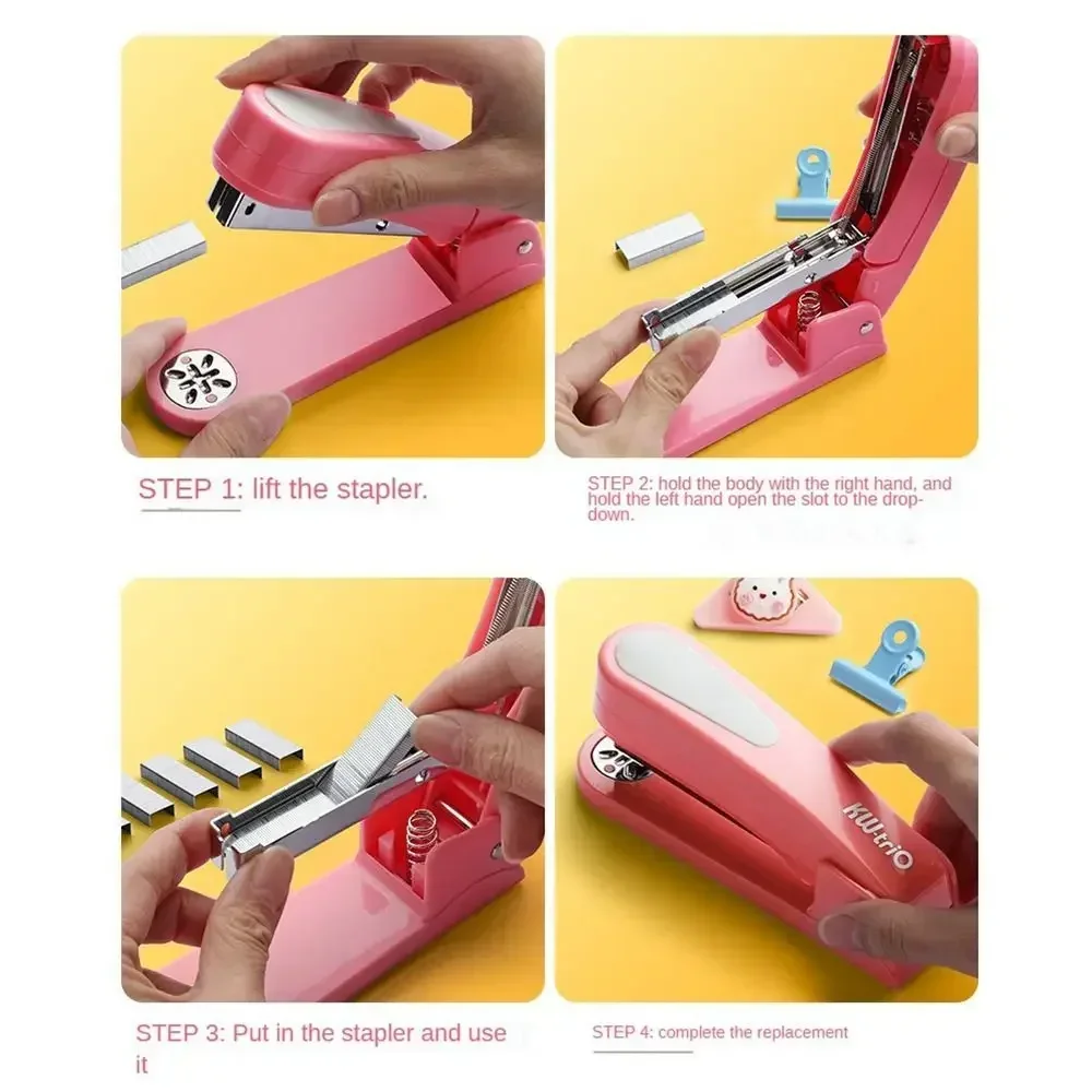 360 Degree Rotary Stapler Multifunctional Heavy Duty Stapler Thickened Effortless Long Stapler Office Binding Tools
