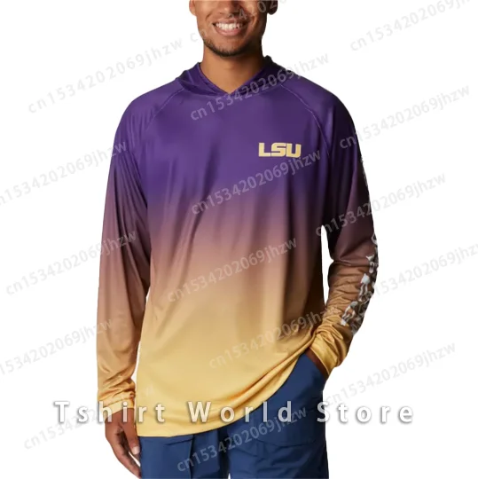 كولومبيا Pfg الصيد مقنعين قميص الشمس الأشعة فوق البنفسجية حماية الصيد ملابس الرجال UPF 50 + جيرسي في الهواء الطلق الصيف الصيد هوديي Ropa Pesca