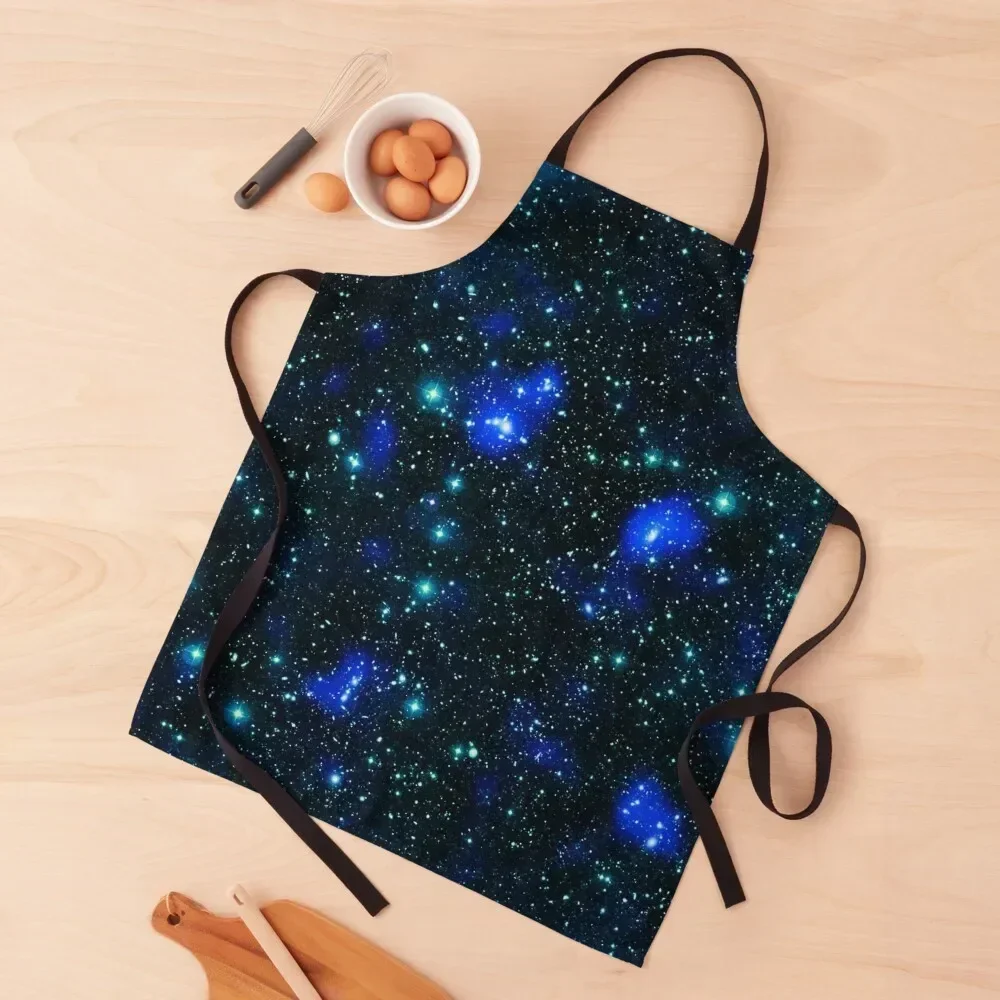 

Galaxy Dark Matter Deep Blue Teal Apron esthetician Kitchen on the wall Children'S Kitchen Items For Home Apron