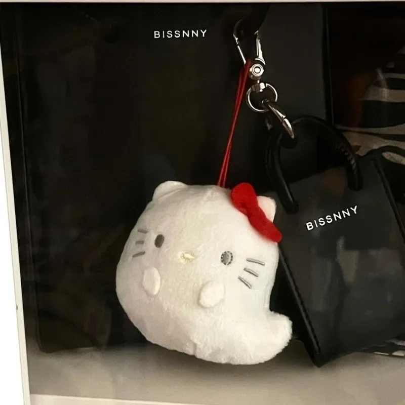 Little Ghost HelloKitty Phantom Kitty Cute Kawaii Plush Toy Doll Backpack Bag Pendant Keychain Cute Accessories Halloween Gift