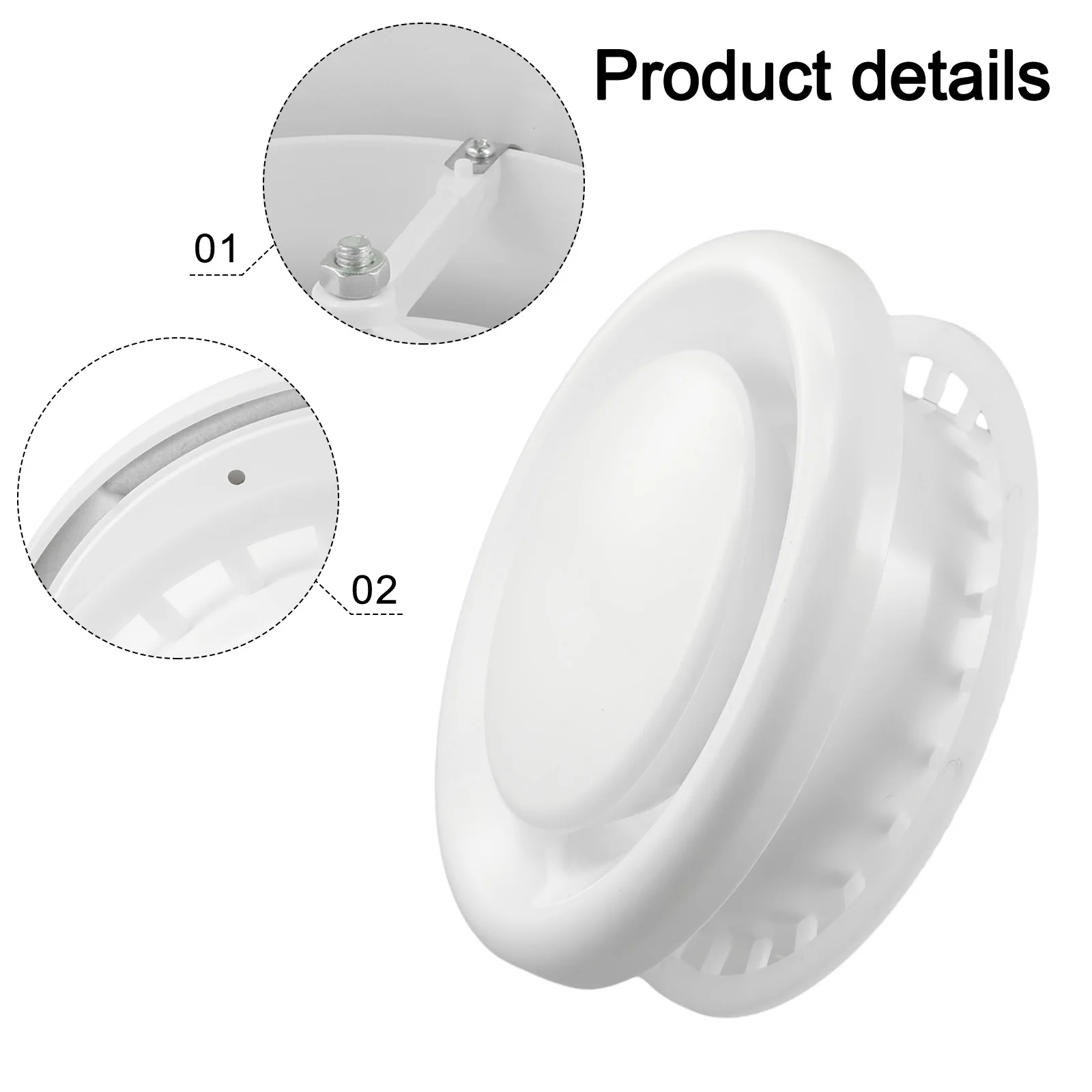 Adjustable Round Ceiling Ventilation Hood 100/150MM High Performance Plastic Diffuser for Efficient Air Circulation